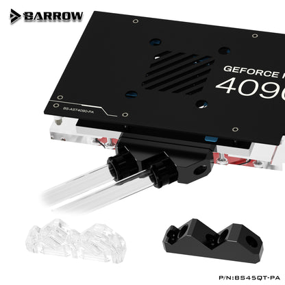 Barrow 45 Degree GPU Block Bridge Module, G1/4" Port Refit Adapter Bridge For Barrow's Graphics Card Water Cooling Block Cooler, BS45QT-PA