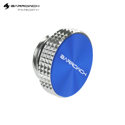 Barrowch CD Pattern Composite Plug, Multi-color Hand Twisted Water Cooling Lock, Black/Silver/Gold Body Plug, FBLCDT-V1
