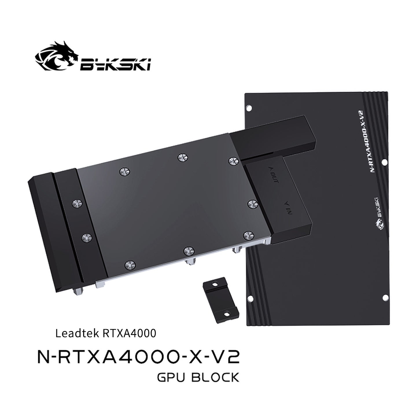 Bykski GPU Block For Leadtek RTXA4000, High Heat Resistance Material POM + Full Metal Construction, With Backplate Full Cover GPU Water Cooling Cooler Radiator Block N-RTXA4000-X-V2