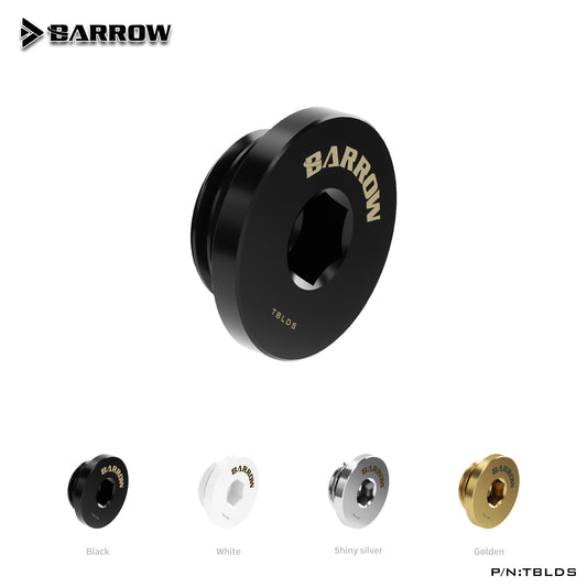 Barrow Ultra-thin Inner Hexagon Plug, G1/4" Brass Water Cooling Stop Plug Fitting, TBLDS