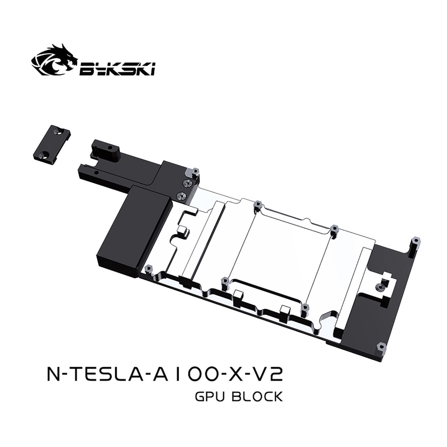 Bykski GPU Block For Nvidia Tesla A100 40GB / Nvidia CMP 170HX, High Heat Resistance Material POM + Full Metal Construction, With Backplate Full Cover GPU Water Cooling Cooler Radiator Block N-TESLA-A100-X-V2