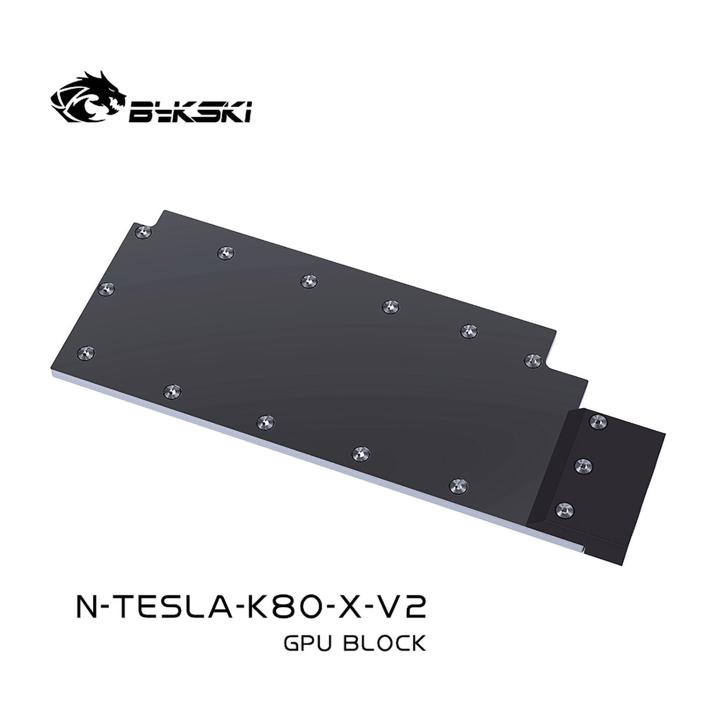 Bloc GPU Bykski pour Leadtek Tesla K80M, matériau POM à haute résistance à la chaleur, bloc de radiateur de refroidissement par eau GPU à couverture complète N-TESLA-K80-X-V2 