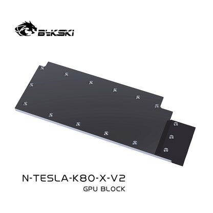 Bloc GPU Bykski pour Leadtek Tesla K80M, matériau POM à haute résistance à la chaleur, bloc de radiateur de refroidissement par eau GPU à couverture complète N-TESLA-K80-X-V2 
