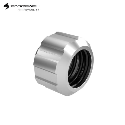 Barrowch Helm Series Hard Tube Fitting, Multi-color Compression Adapter For Outer Diameter 14mm Rigid Tubing, FBYKNL-14