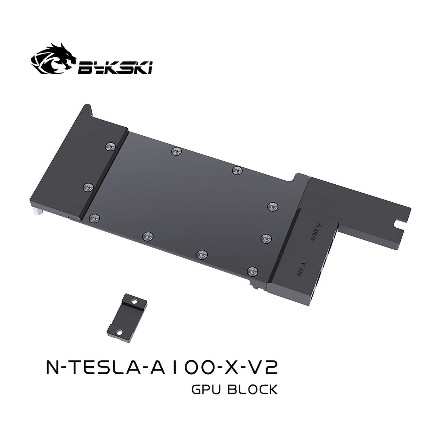 Bykski GPU Block For Nvidia Tesla A100 40GB / Nvidia CMP 170HX, High Heat Resistance Material POM + Full Metal Construction, With Backplate Full Cover GPU Water Cooling Cooler Radiator Block N-TESLA-A100-X-V2