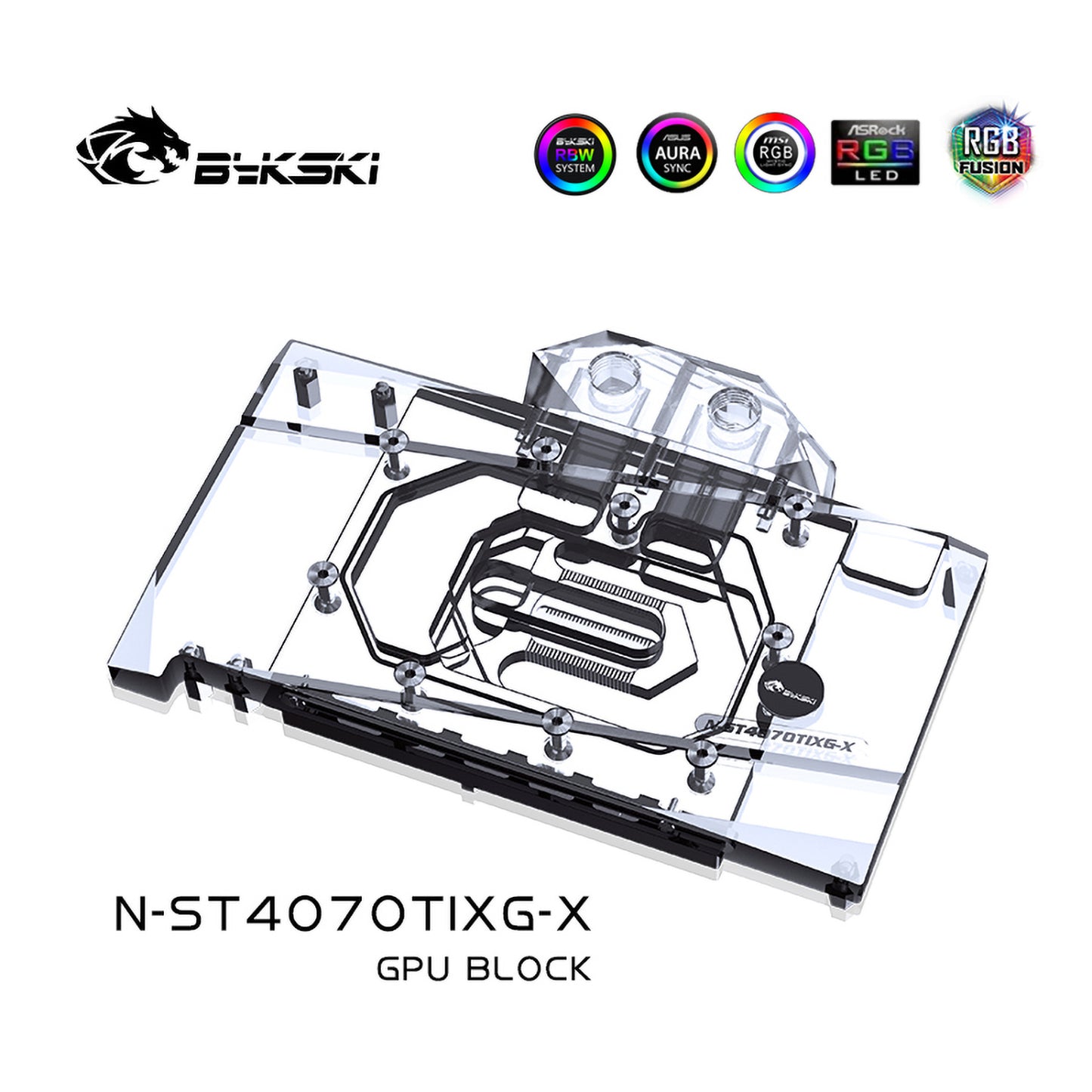 Bykski GPU Water Block For Zotac RTX 4070 Ti X Gaming OC 12GB, Full Cover With Backplate PC Water Cooling Cooler, N-ST4070TIXG-X