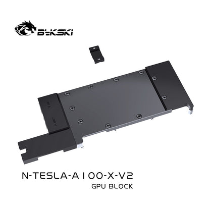 Bloc GPU Bykski pour Nvidia Tesla A100 40 Go / Nvidia CMP 170HX, matériau POM à haute résistance à la chaleur, avec plaque arrière pleine couverture GPU refroidisseur d'eau bloc de radiateur N-TESLA-A100-X-V2 