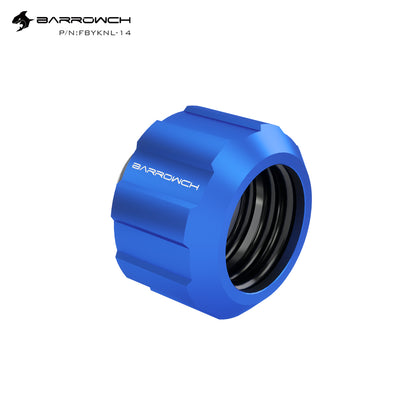 Barrowch Helm Series Hard Tube Fitting, Multi-color Compression Adapter For Outer Diameter 14mm Rigid Tubing, FBYKNL-14