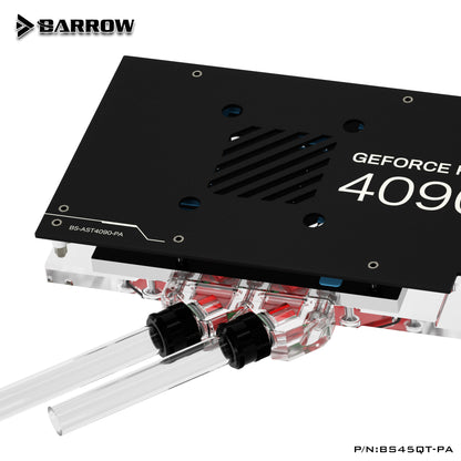 Barrow 45 Degree GPU Block Bridge Module, G1/4" Port Refit Adapter Bridge For Barrow's Graphics Card Water Cooling Block Cooler, BS45QT-PA