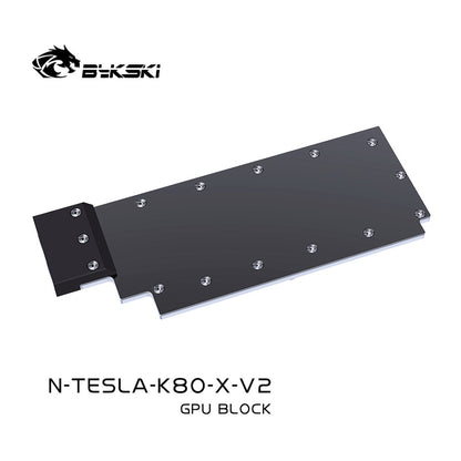 Bykski GPU Block For Leadtek Tesla K80M, High Heat Resistance Material POM + Full Metal Construction, Full Cover GPU Water Cooling Cooler Radiator Block N-TESLA-K80-X-V2