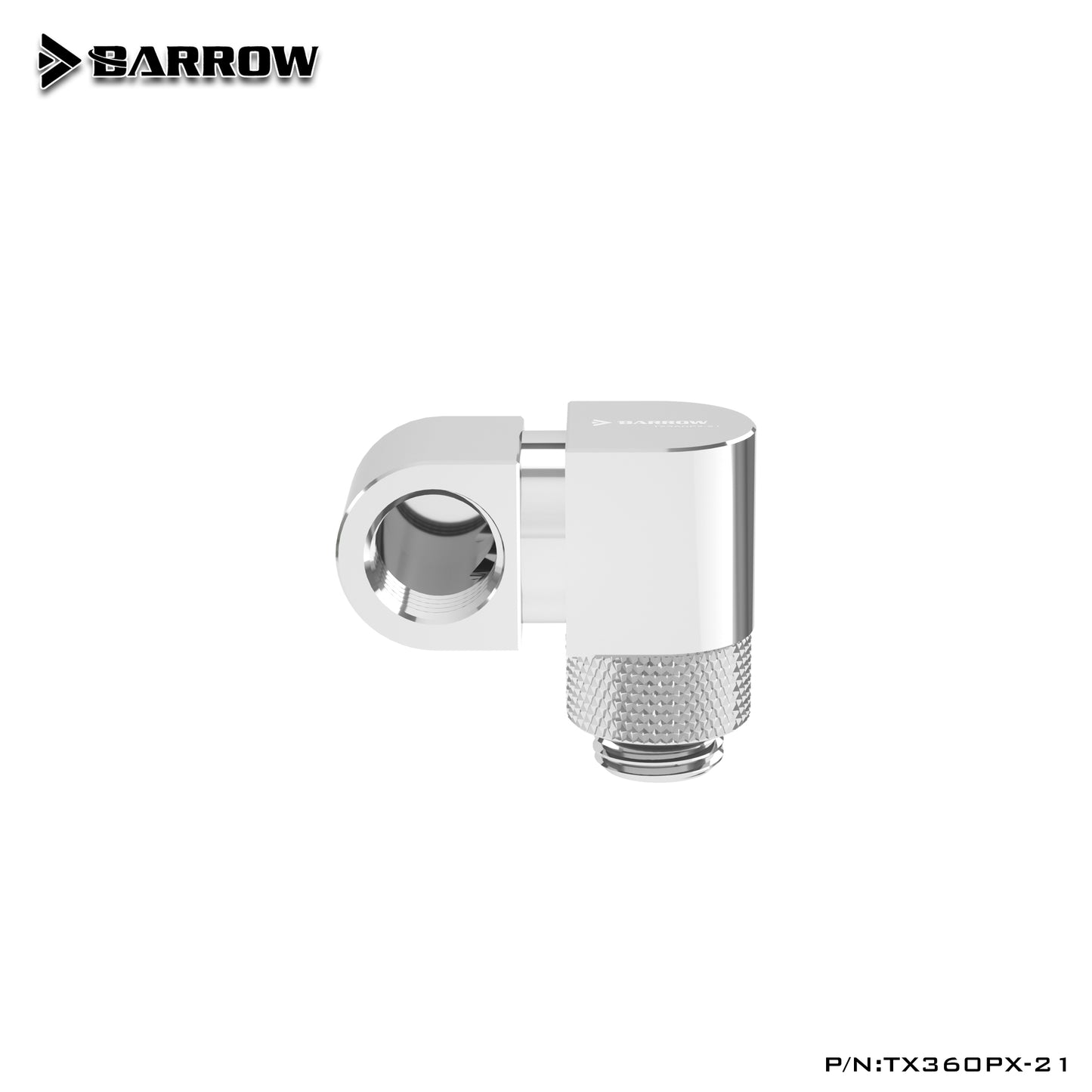 Barrow 360 Rotation Offset Fitting With 21mm, G1/4" Rotary 21mm Offset Adapter, For Water Cooling Port/Tube Fine-tuning Offset, TX360PX-21