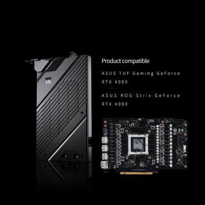 Granzon Full Armor GPU Block For Asus ROG Strix / TUF RTX 4090, Full Coverage Full Wrap Cooling Armor, Bykski Premium Sub-Brand High Quality Series GPU Water Cooling Cooler, GBN-AS4090STRIX
