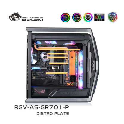 Kit de plaque de distribution Bykski pour boîtier Asus GR701, boucle complète A-RGB 5 V pour la construction d'un seul GPU PC, carte de voie navigable de refroidissement par eau, RGV-AS-GR701-P 