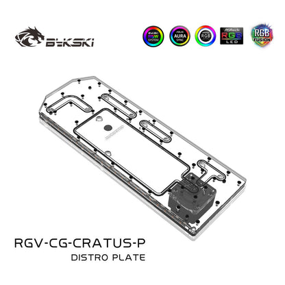 Bykski Kit de plaque de distribution pour boîtier Cougar Cratus, boucle complète A-RGB 5 V pour la construction d'un seul GPU PC, carte de voie navigable de refroidissement par eau, RGV-CG-CRATUS-P 